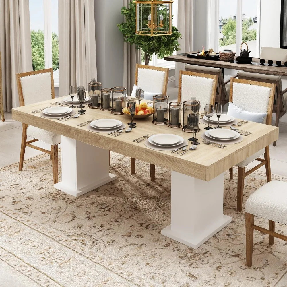 Large Rectangular Dining Table for 4-8 People Modern Kitchen Furniture