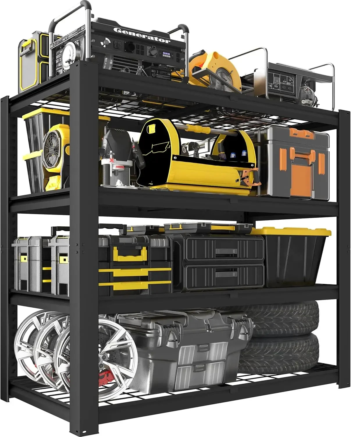 Heavy Duty Adjustable Garage Storage Shelves Industrial Metal Rack