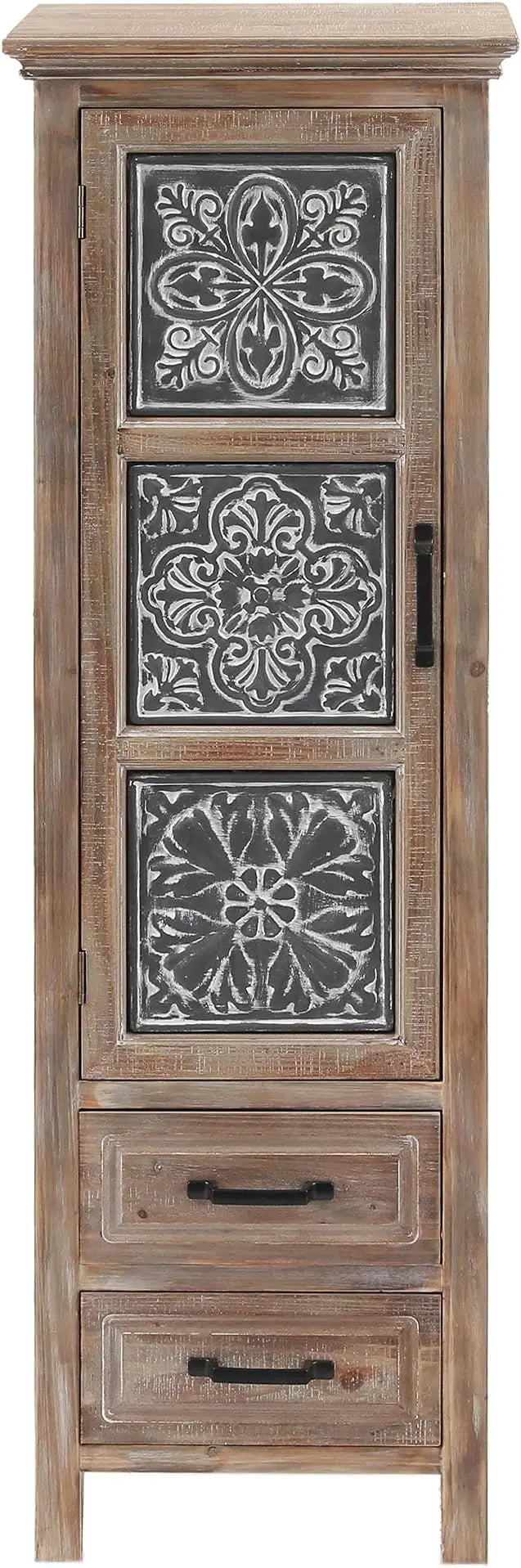 Rustic Tall Storage Cabinet Sideboard Buffet Home Decor Organizer