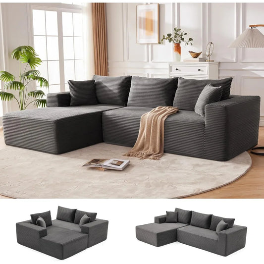 Ljustra Boneless Sectional Sofa with L-Shaped Chaise