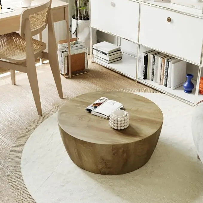 Ljustra Round Coffee Table 29.5 Inch Mid Century Modern Vintage Furniture