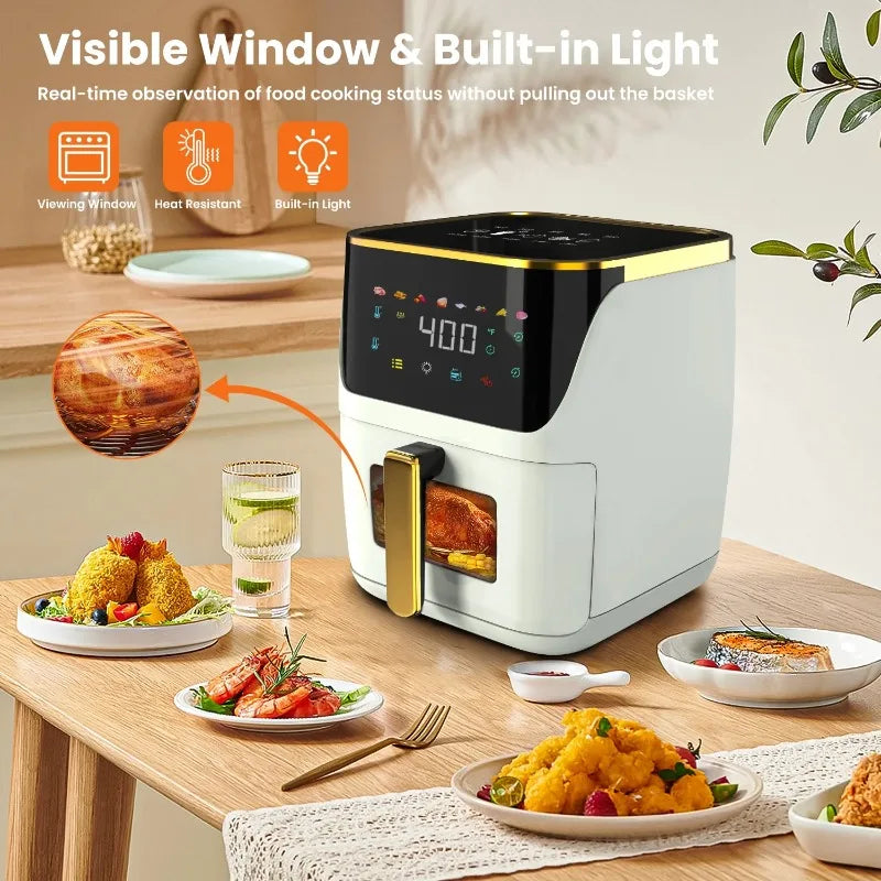 Ljustra 8.5 QT Smart Air Fryer 8 in 1 Touch Screen Healthy Cooking