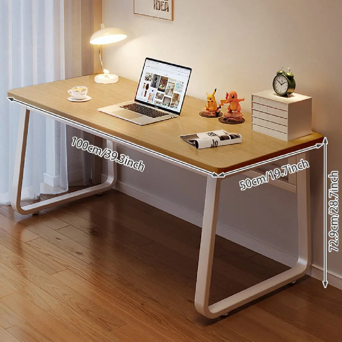 Ljustra Modern Simple White Computer Desk Small Writing Table for Office