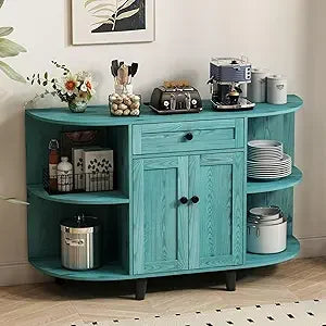 Sideboard Buffet Cabinet with Power Outlet and Storage for Kitchen