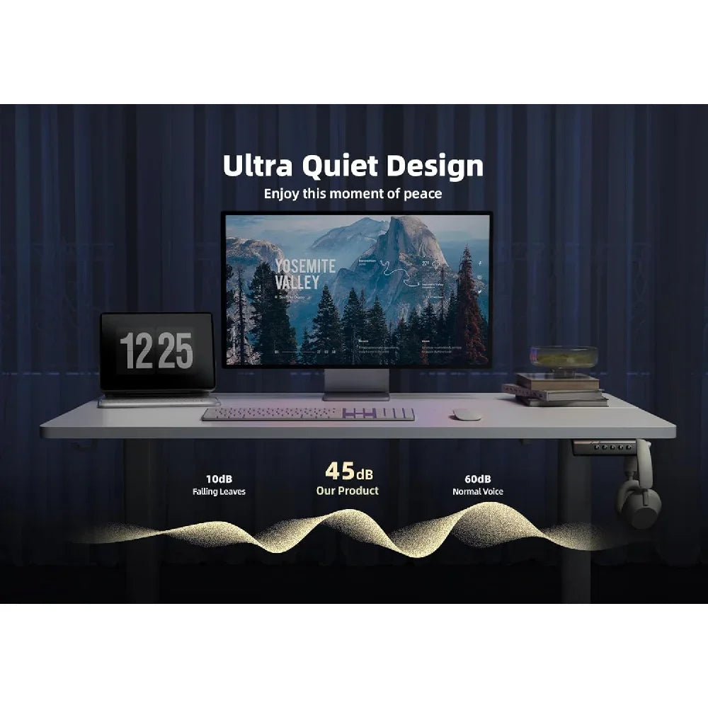 Ljustra Electric Standing Desk Adjustable Height 55x24 Inch for Office