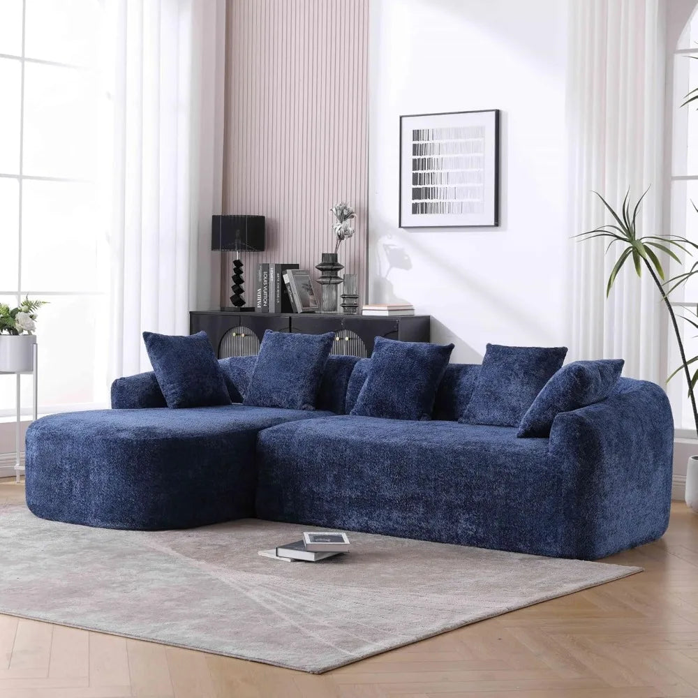 L Shape Modular Sofa Couch Deep Seat Cloud Couch No Assembly Required