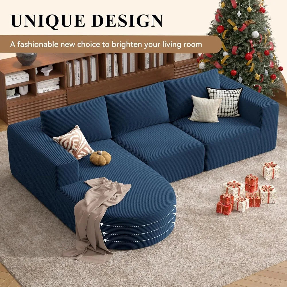 Ljustra Modular Sectional Sofa L-Shape Chaise Sleeper Couch No Assembly