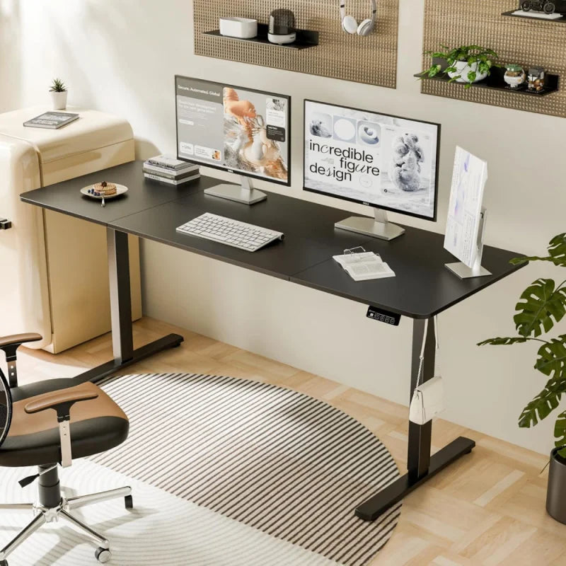 Electric Standing Desk 67 Inch Height Adjustable Sit Stand Home Office