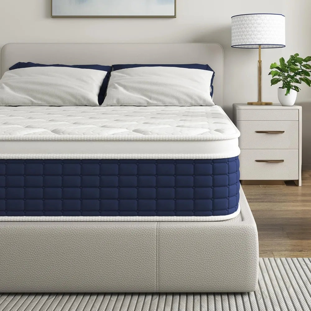 Ljustra 12 Inch Queen Hybrid Mattress Cooling Gel Memory Foam Pocket Spring