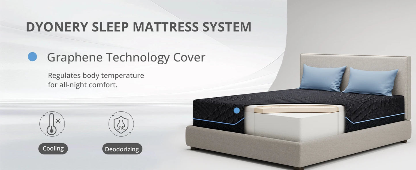 Ljustra 14 Inch Twin XL Memory Foam Mattress Copper-Infused Cooling