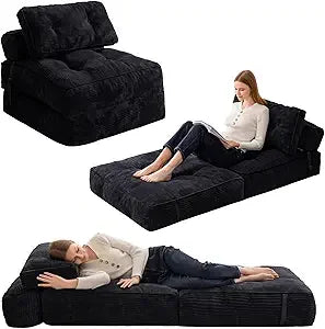 Folding Couch Sofa Bed Convertible Sleeper Chair Portable Mattress