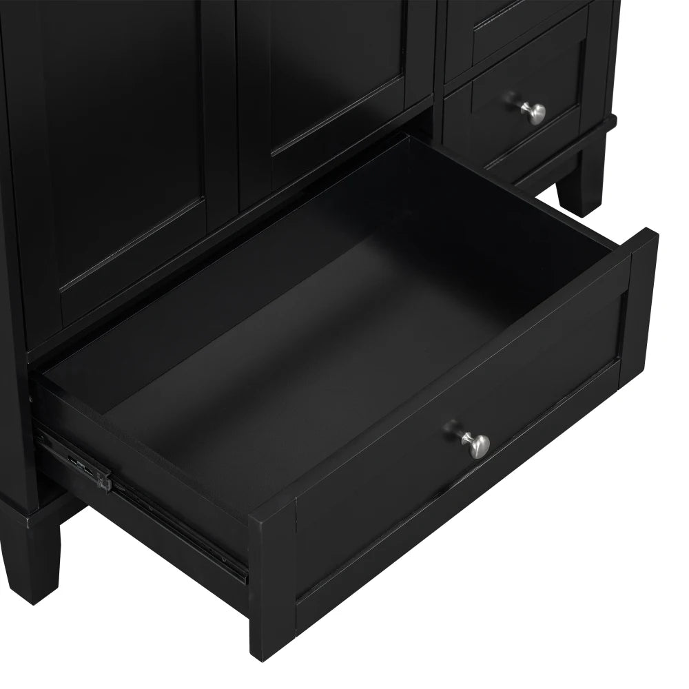 36 Inch Modern Bathroom Vanity with USB Charging and Ample Storage