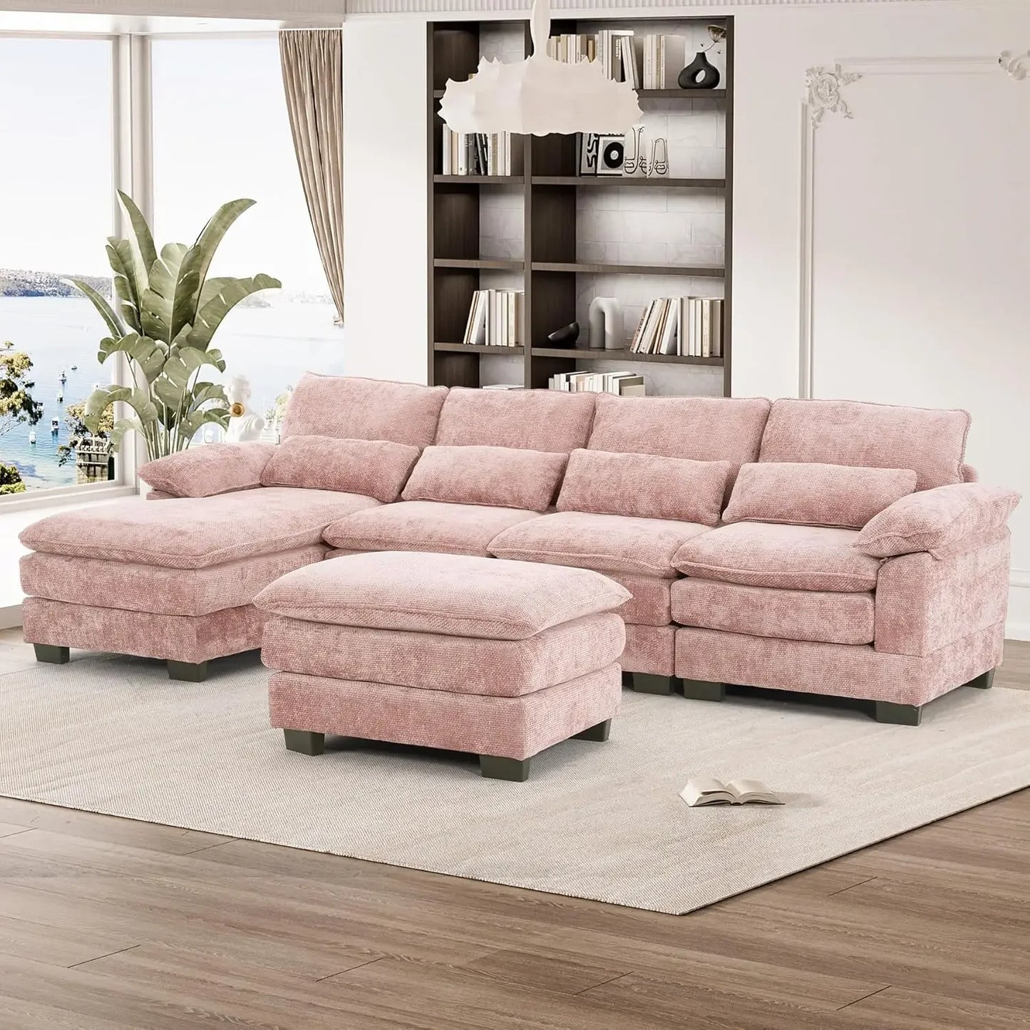 Ljustra U Shape Sectional Sofa Cloud Couch Living Room Comfy Modular Sofa