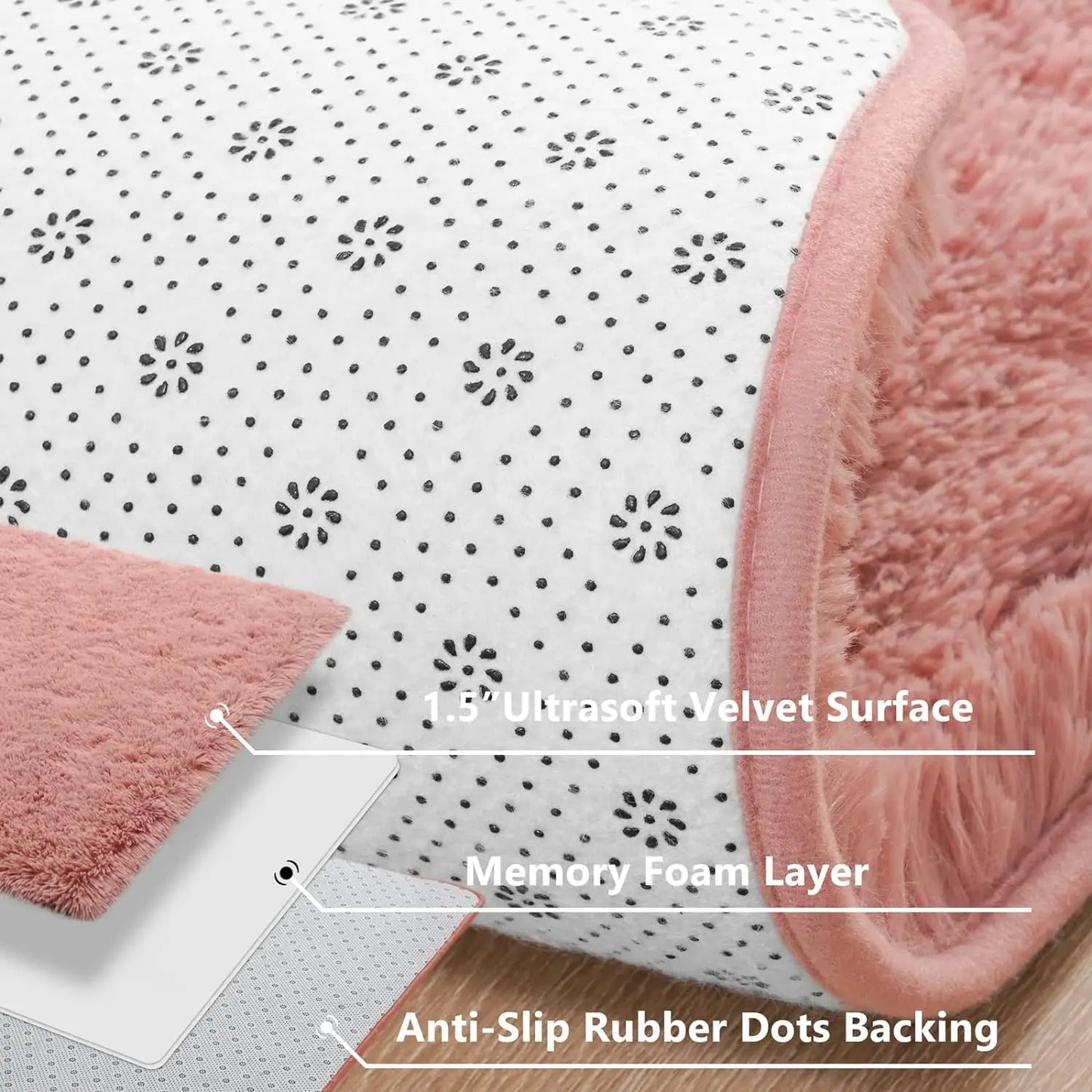 Fluffy Area Rugs for Bedroom Living Room Soft Fuzzy Non Slip Carpet