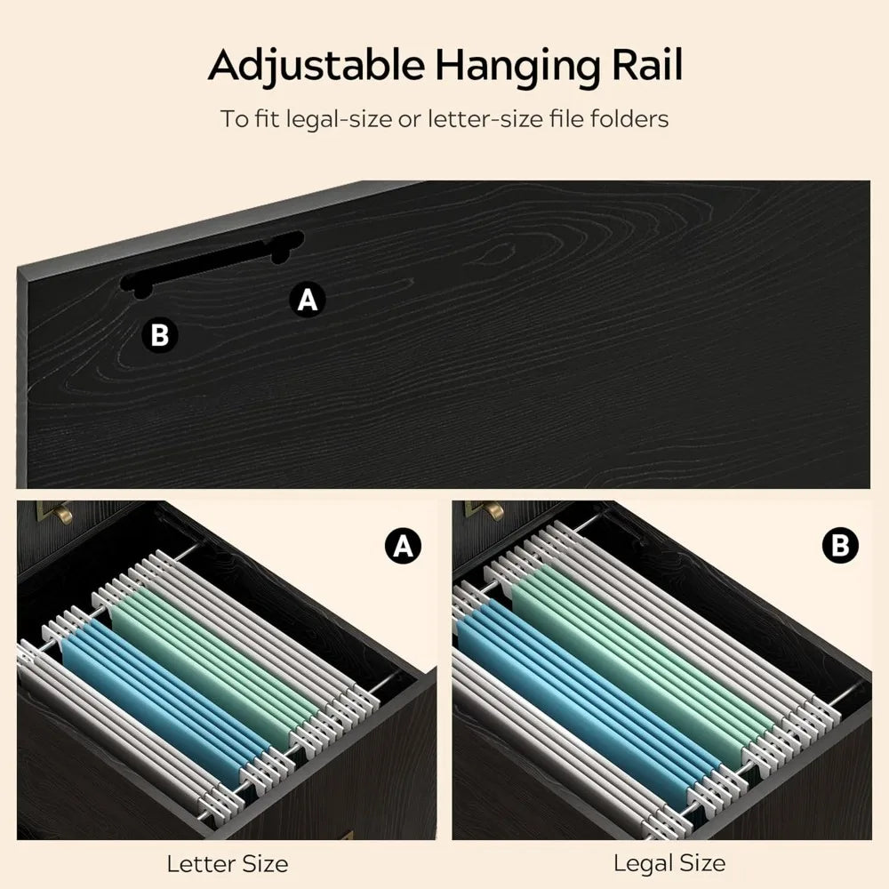 L Shaped Desk with Drawers Storage File Cabinet for Home Office