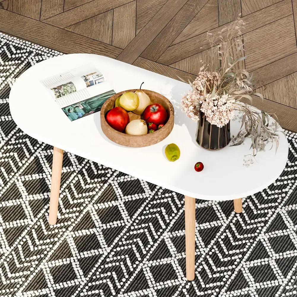 Ljustra Patio Small Coffee Table Rounded Edge Strong Load-Bearing Table