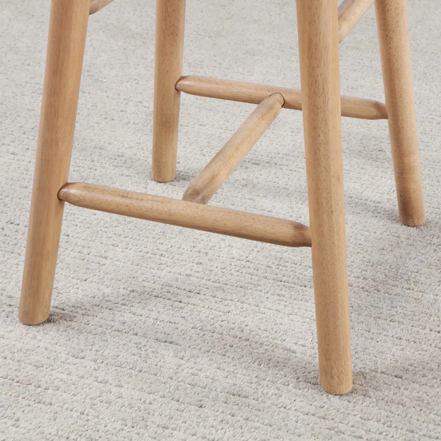 Springwood Barstool Set of 2 Counter Height Rubberwood Stools