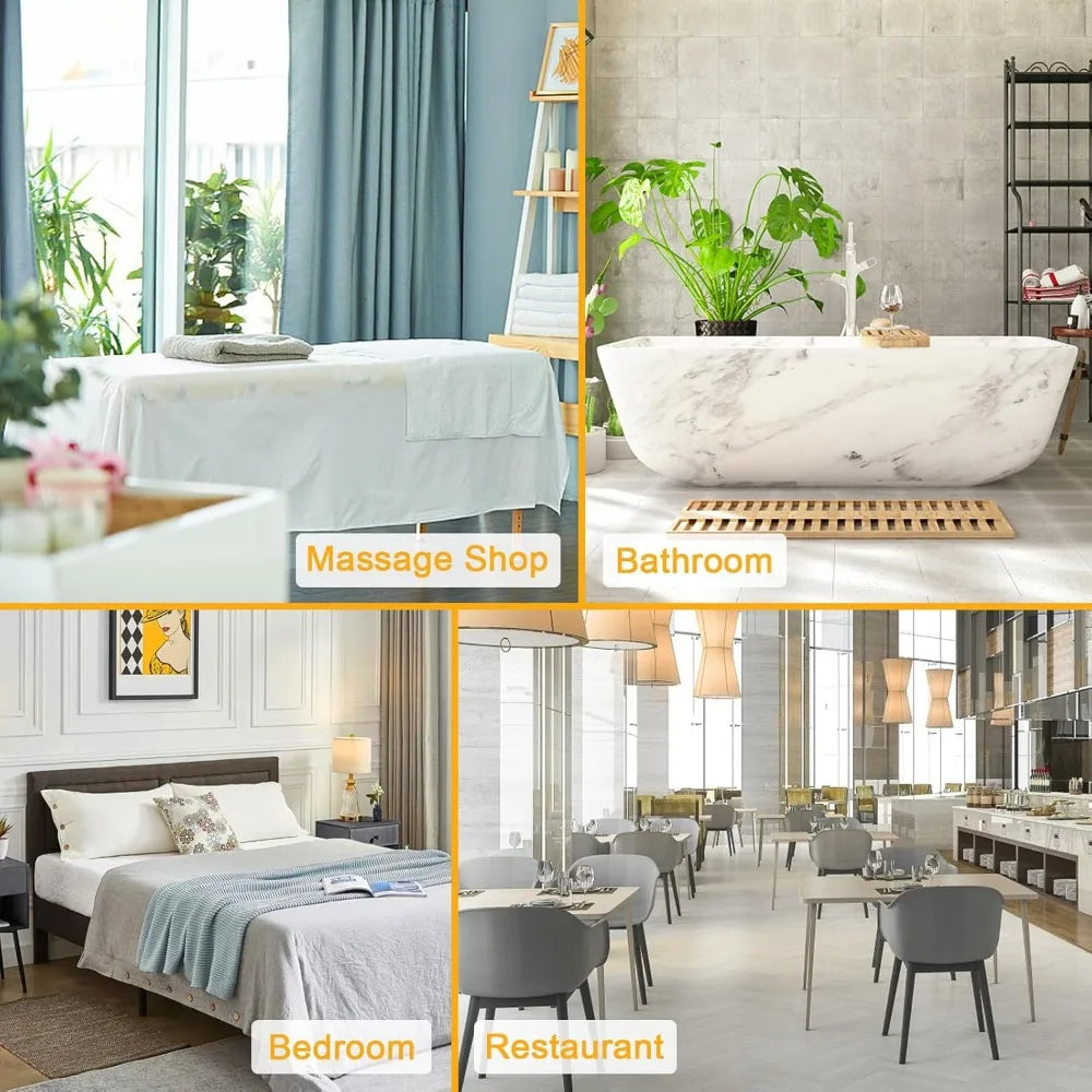 Ljustra 6 Panel Room Divider Folding Privacy Screen with Display Shelves