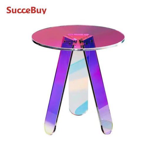Ljustra Round Acrylic Side Table Modern Minimalist Coffee Table