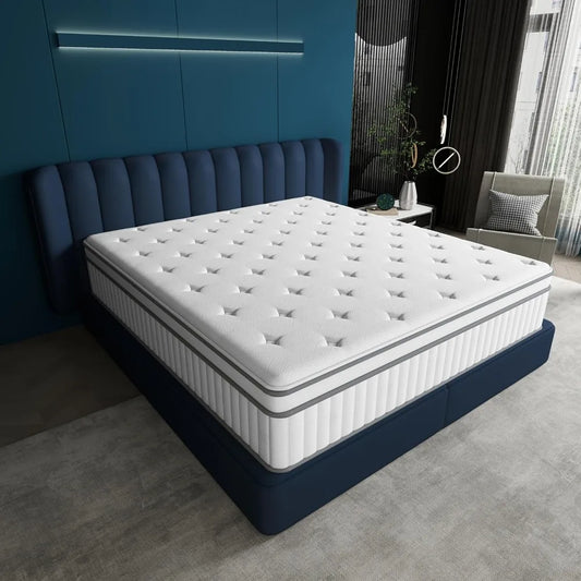 Ljustra 12 Inch Full Size Hybrid Mattress Gel Memory Foam Pocket Springs