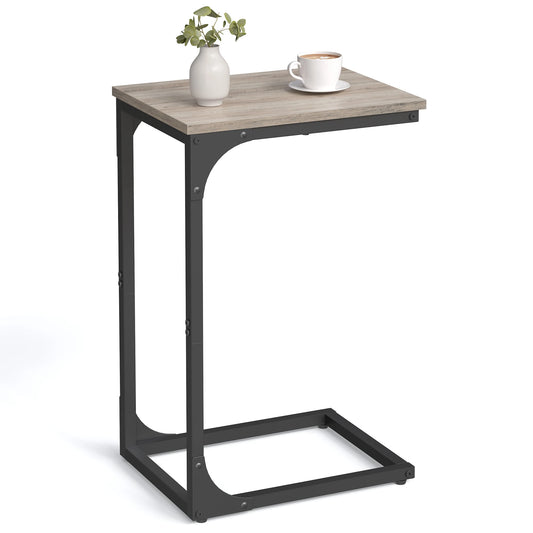 Ljustra C-Shaped End Table Small Side Table for Couch Sofa Living Room