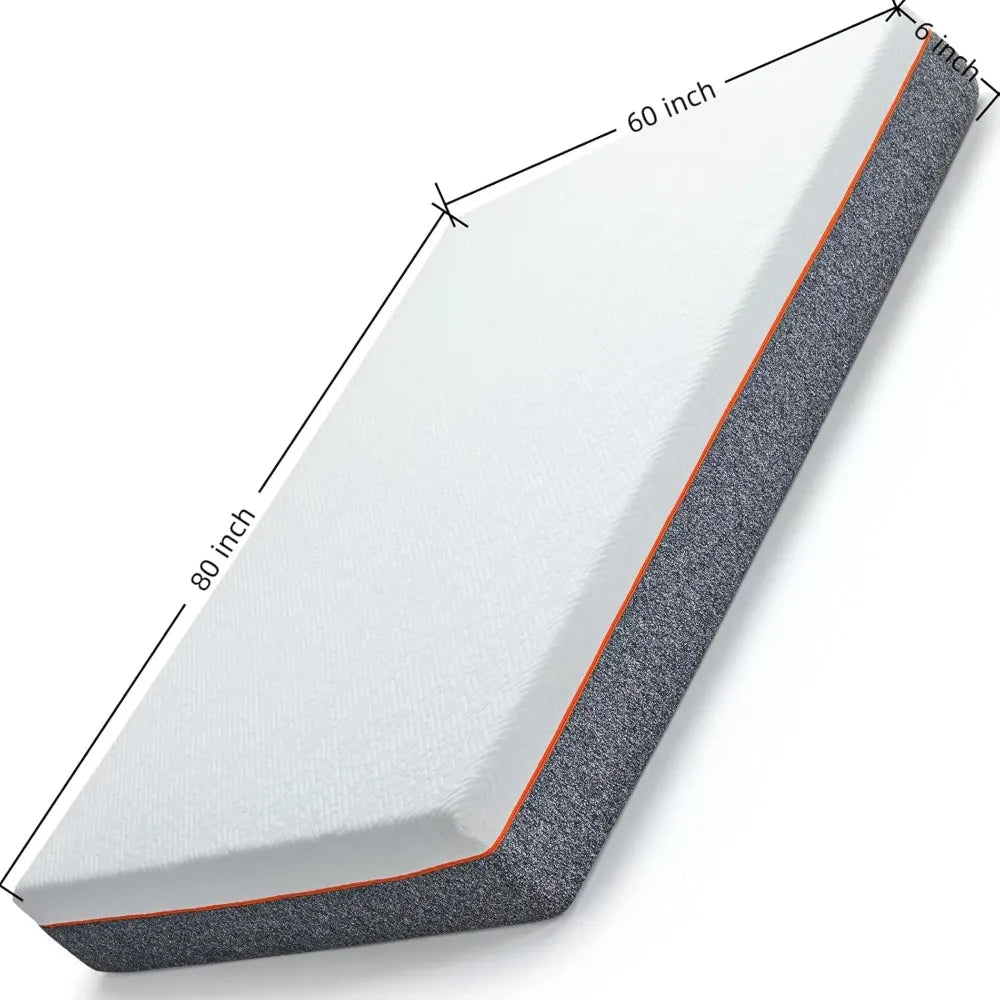 Ljustra Queen Size Mattress 6-inch Gel Memory Foam Medium-Firm Support