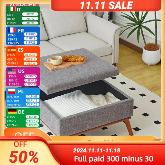 Large Storage Ottoman Coffee Table Lift Top Modern Living Room Furniture
