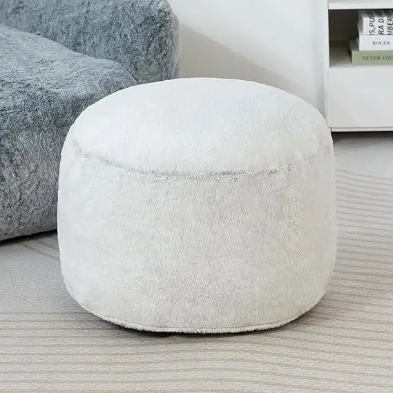 15 Inch Bean Bag Ottoman Pouf Memory Foam Footstool Accent Stool