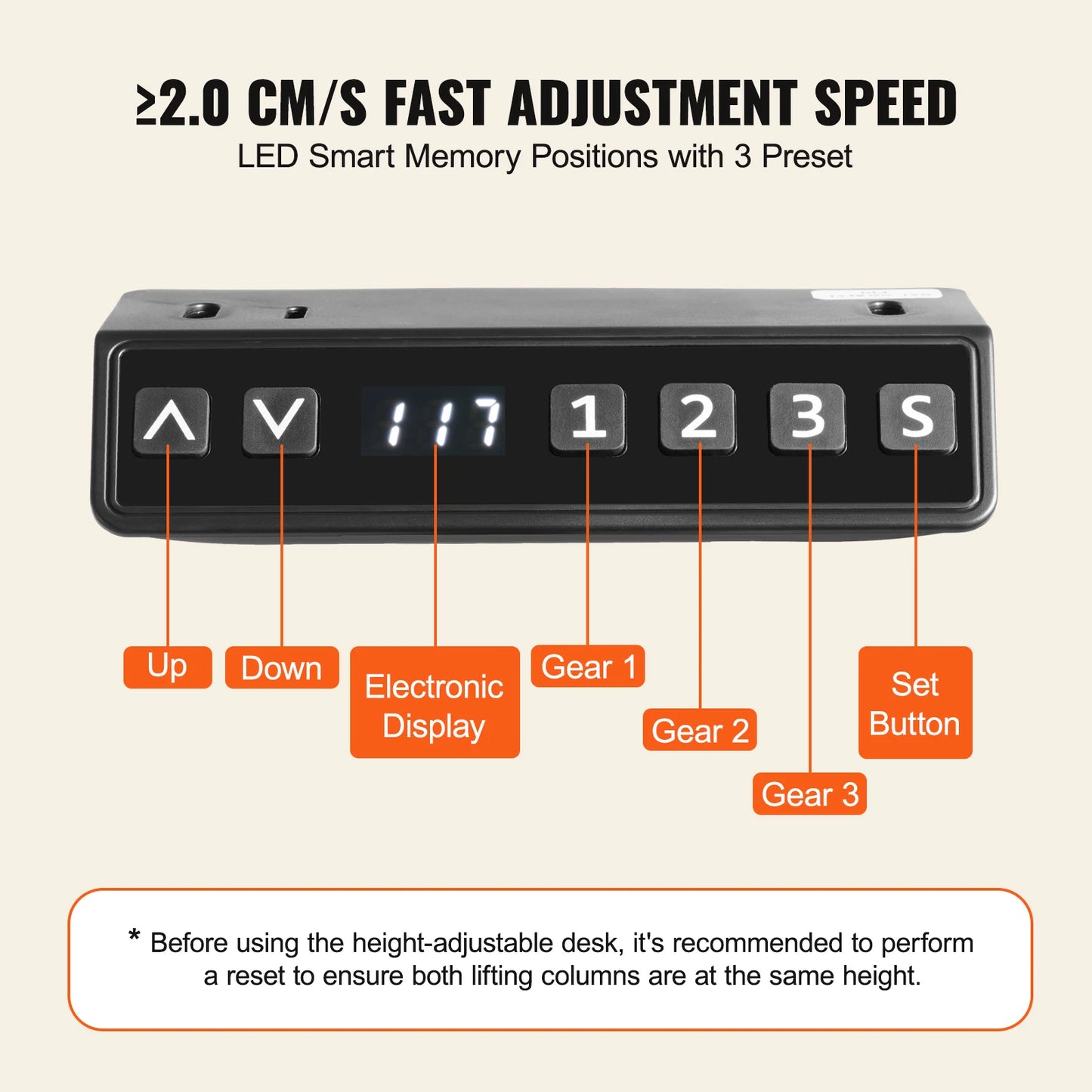 Ljustra Electric Standing Desk Frame Ergonomic Adjustable Home Office