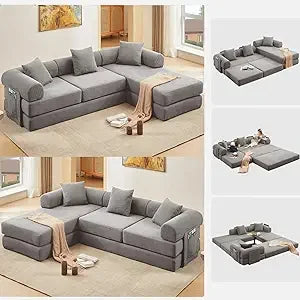Ljustra 7-in-1 Convertible Sofa Bed Modular Cloud Sectional
