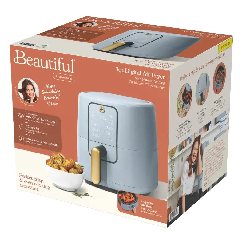 Beautiful 3 Qt Air Fryer TurboCrisp Technology Kitchen Appliance