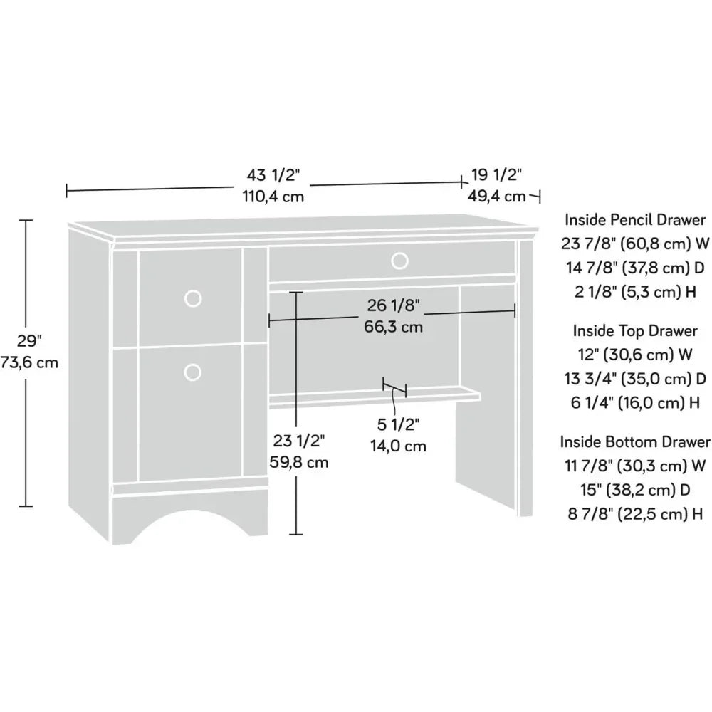 Harbor View Computer Desk Spacious Home Office Industrial Design