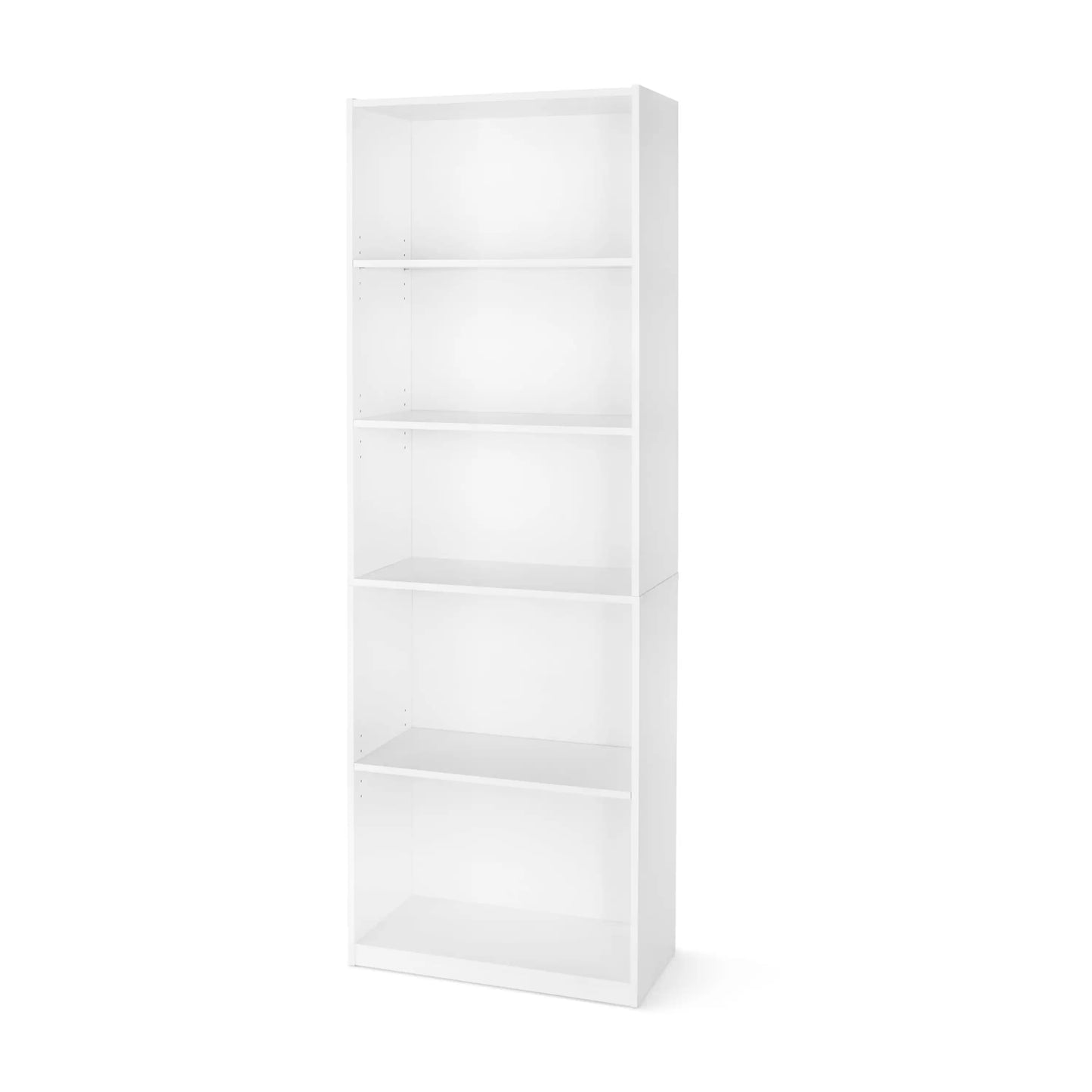 5-Shelf Bookcase Adjustable Shelves Solid Wood Display Storage Unit