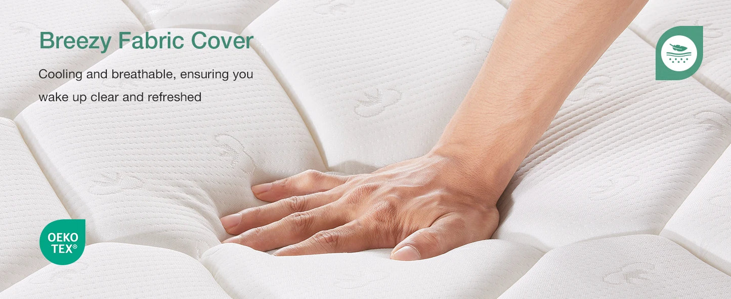 Ljustra 8 Inch Twin Mattress Kids Foam Spring Hybrid Comfortable Sleep