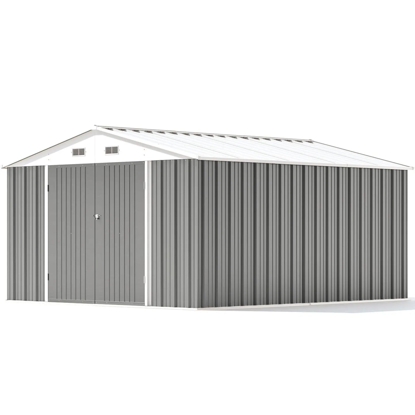 10x12 FT Metal Storage Shed Outdoor Garden Tool Utility Storage