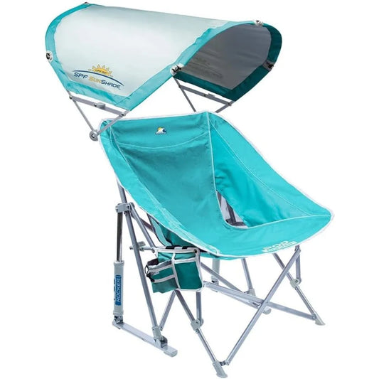 Ljustra Outdoor Rocking Chair with Sunshade Canopy for Relaxation