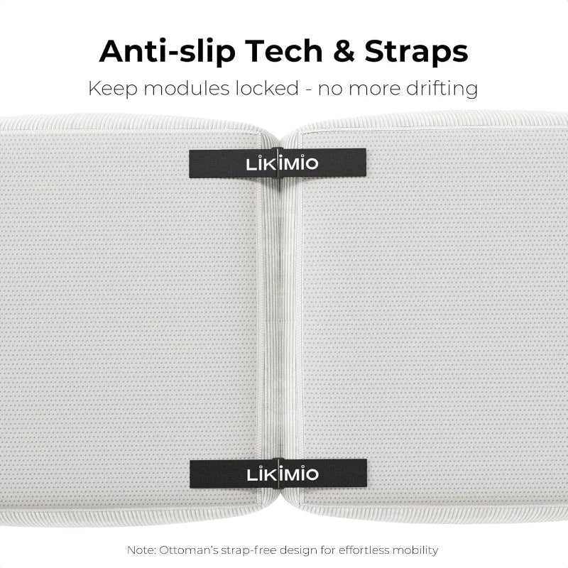 Ljustra Modern L-Shaped Modular Sectional Sofa 118" Beige Oversized Couch