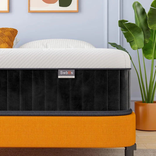 Ljustra Full Size Memory Foam Pocket Spring Hybrid Mattress 10 Inch Medium Firm