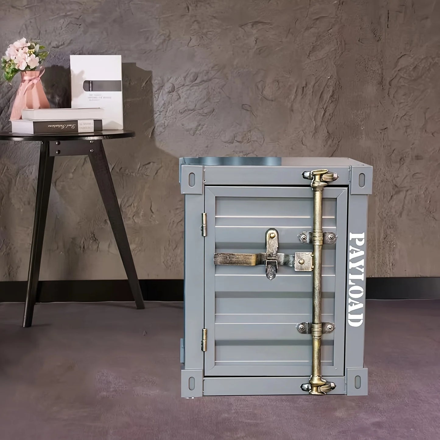 Ljustra Industrial Style Coffee Table Small Storage Nightstand Cabinet