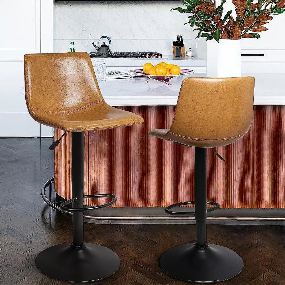 Adjustable Swivel Bar Stools Set of 4 Kitchen Counter Height Stools