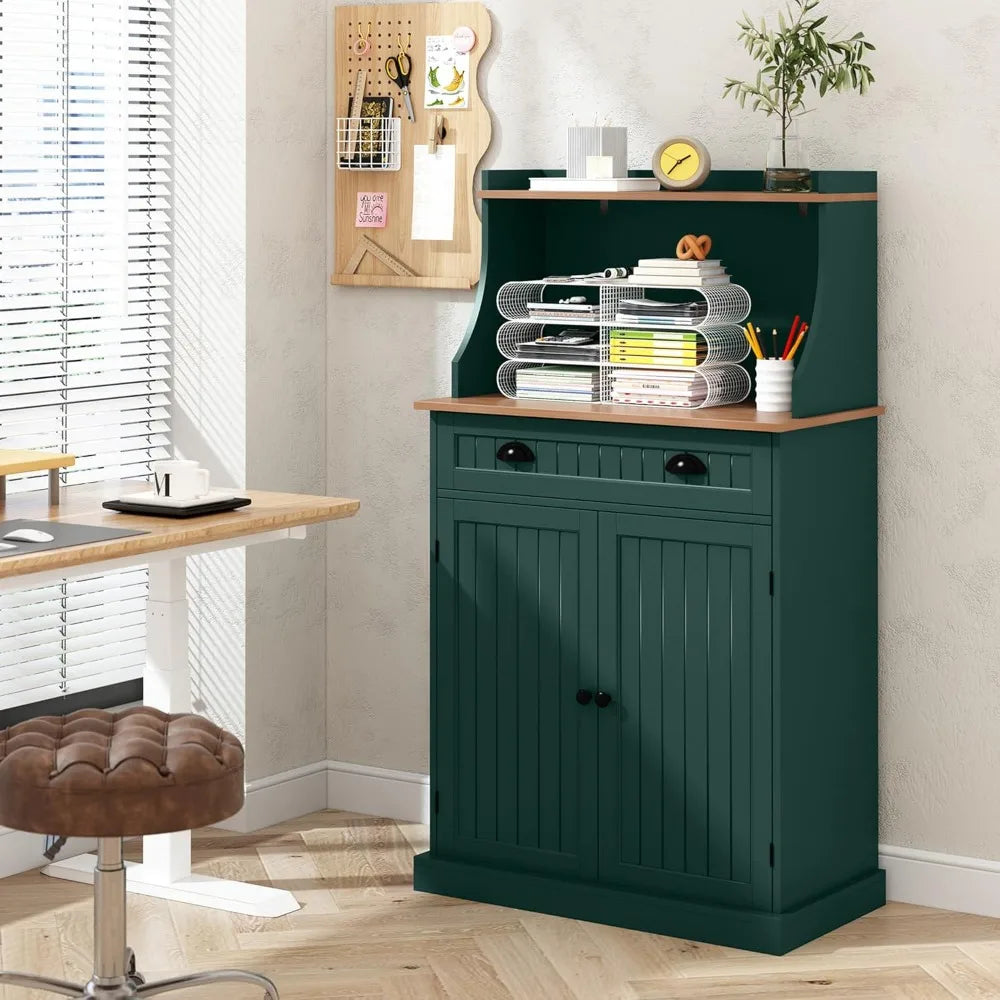 Ljustra Microwave Cabinet Stand Storage Hutch Adjustable Shelves Kitchen