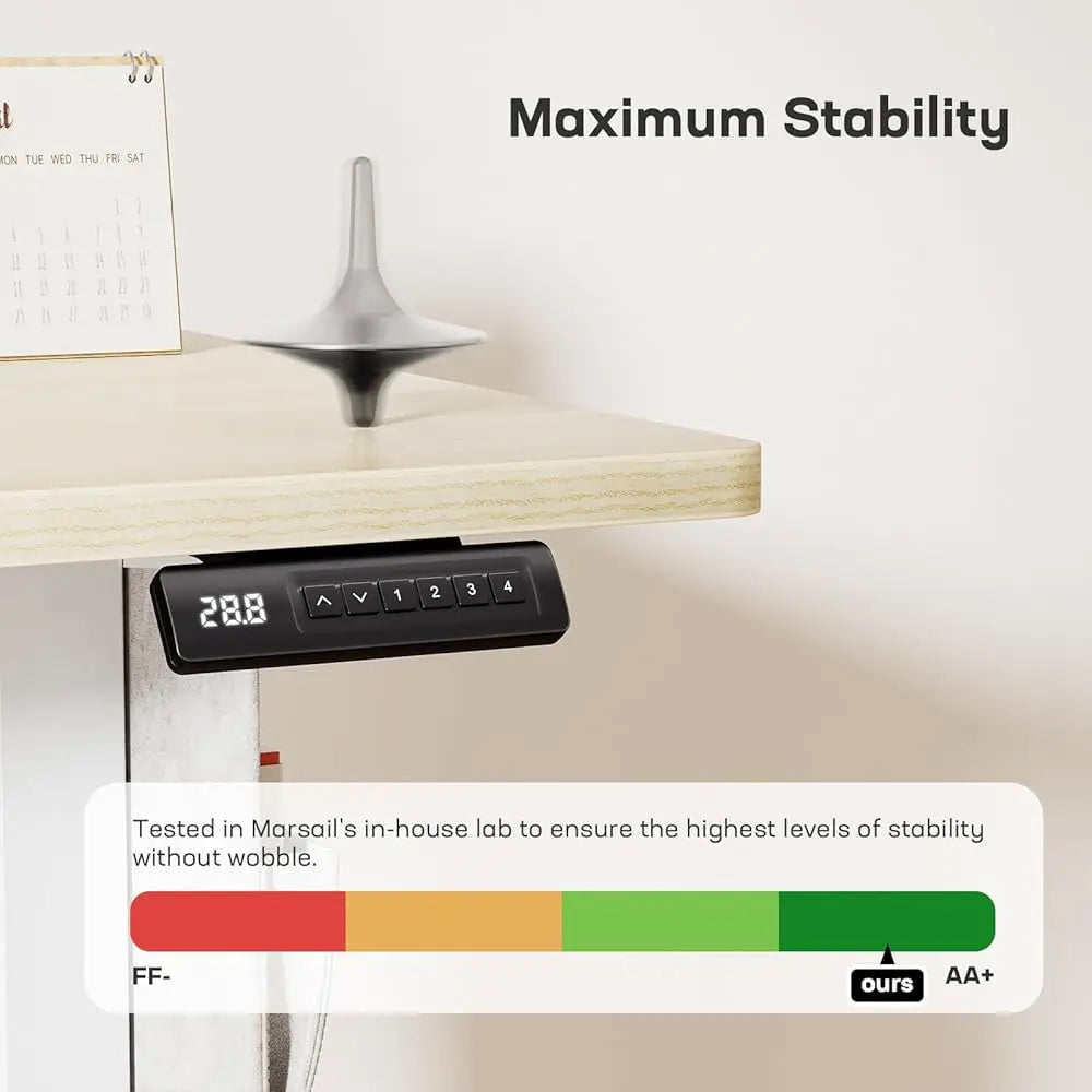 Adjustable Electric Standing Desk Modern Home Office with Storage Hook