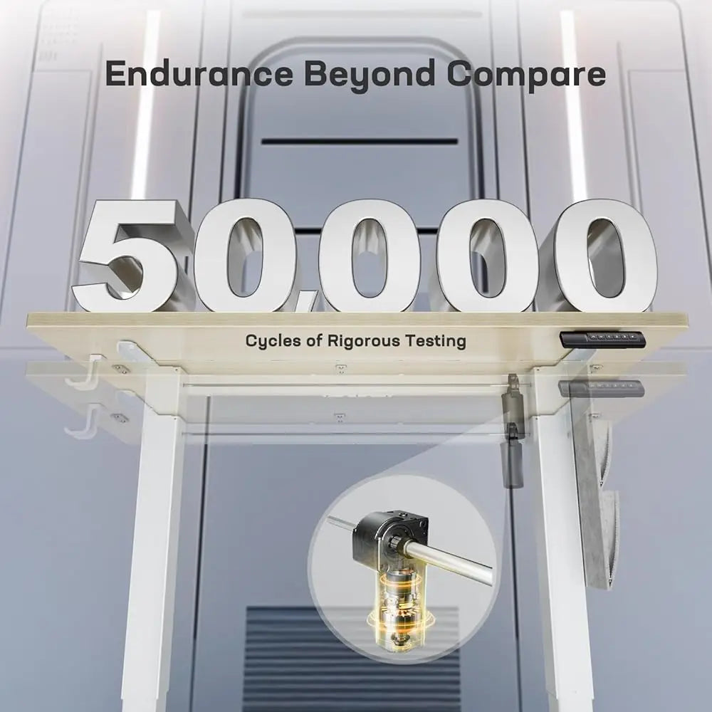 Adjustable Electric Standing Desk Modern Home Office with Storage Hook