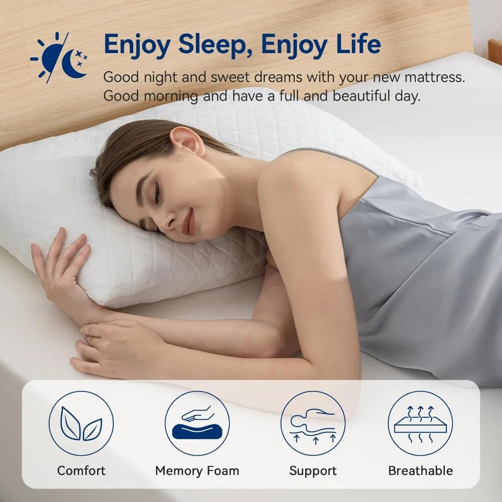 Ljustra Memory Foam Twin Mattress 8 Inch Plush Soft Comfort