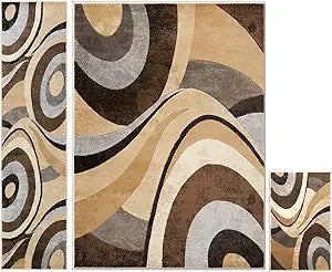 Tribeca Slade Modern Area Rug Abstract Design 6'7"x9'10" Living Room