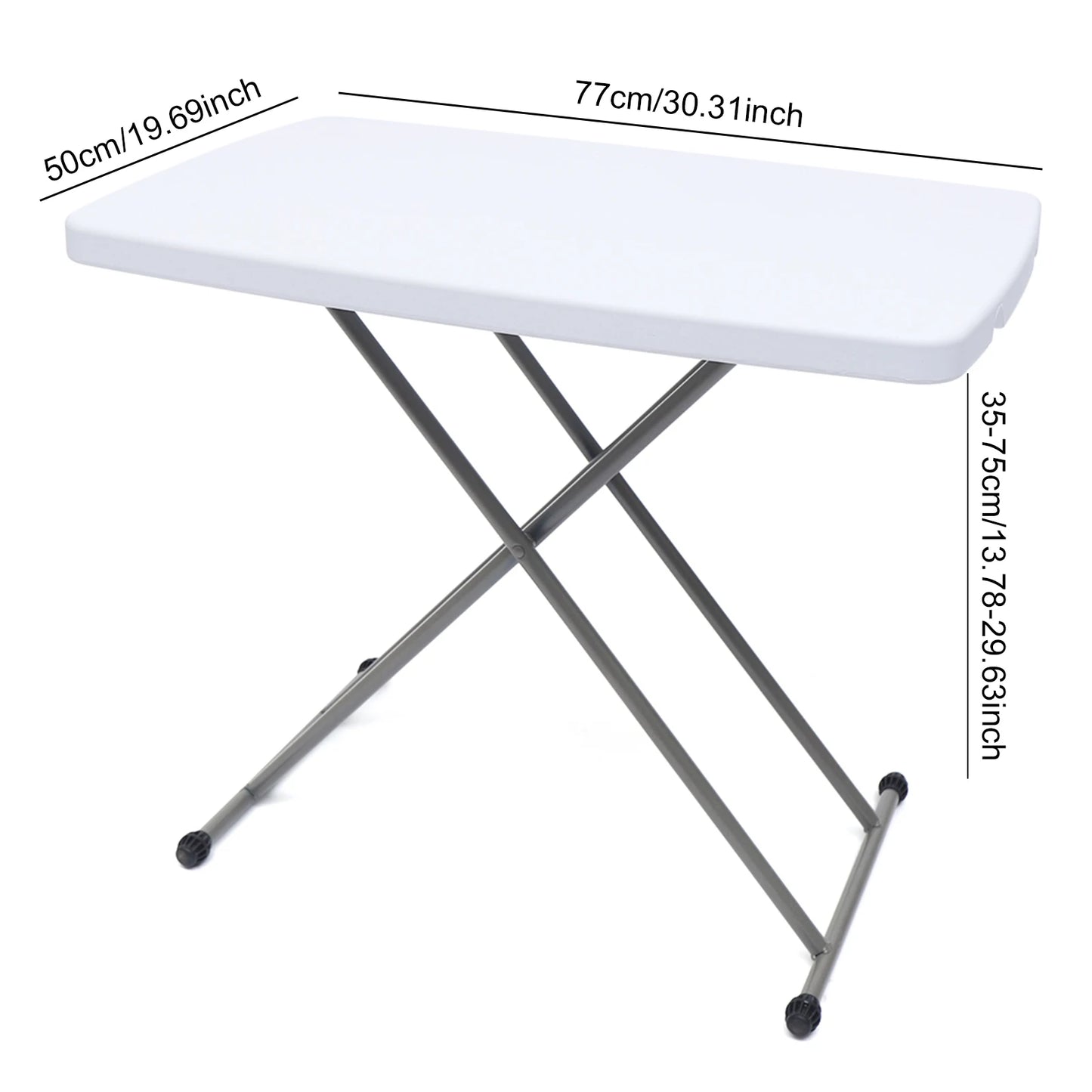 Ljustra Height Adjustable Folding Table Snack Desk Laptop Table
