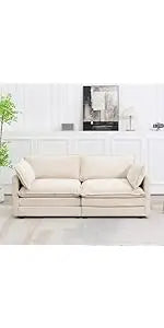 112 Inch 4 Seat L Shaped Modular Corduroy Sofa Set for Living Room