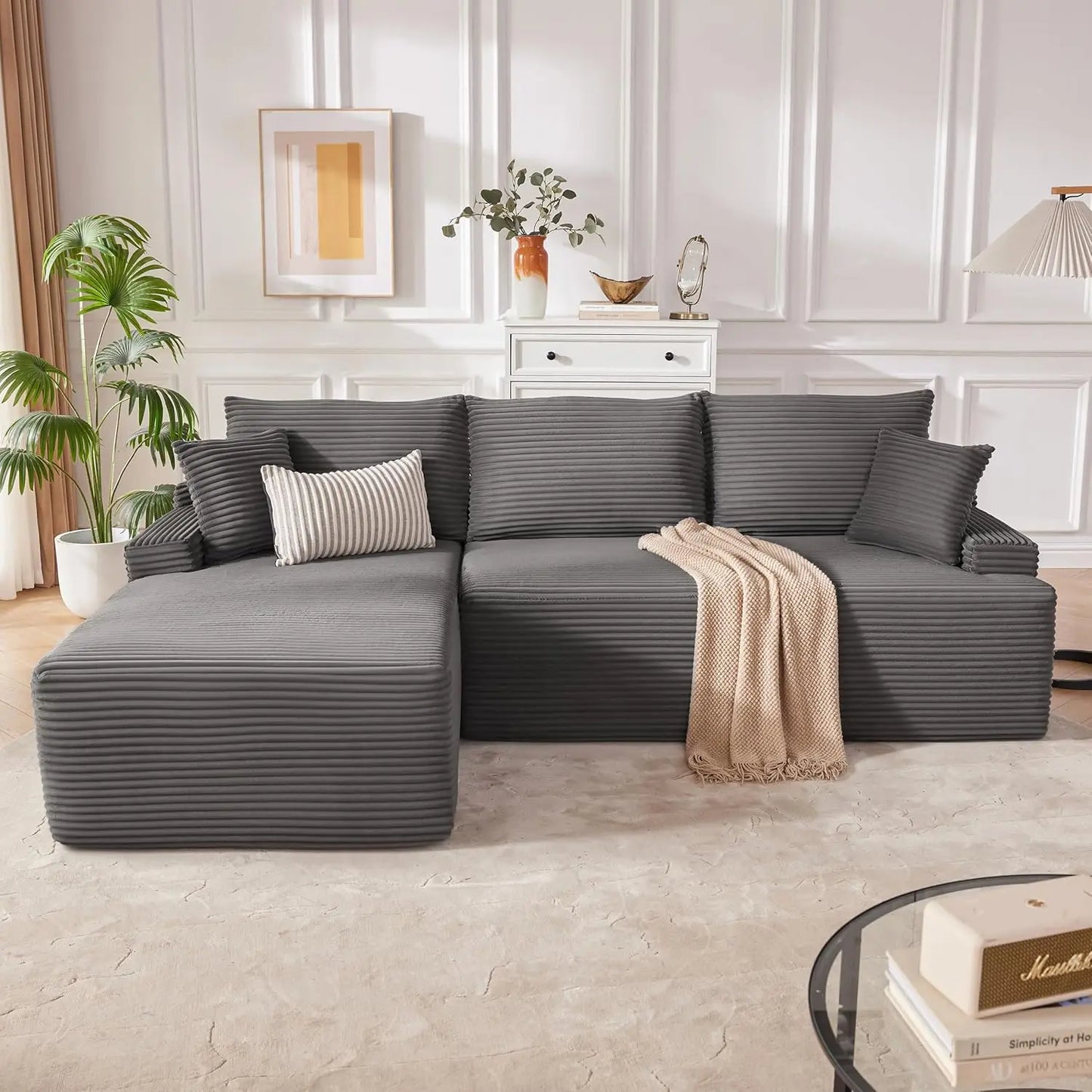 Ljustra Boneless Sectional Sofa with L-Shaped Chaise