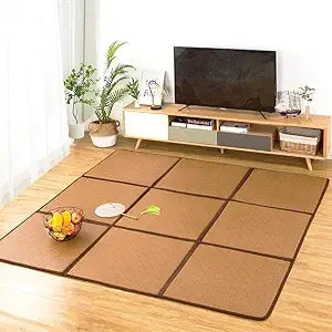 71x71 Inch Japanese Tatami Rug Non-Slip Memory Foam Area Mat