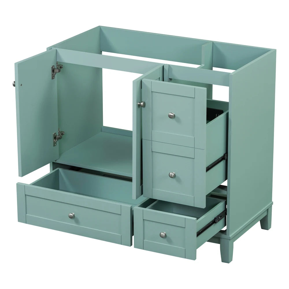 36 Inch Modern Bathroom Vanity with USB Charging and Ample Storage